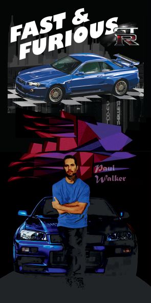 &quot;Fast and Furious&quot;, Acrylglasbild