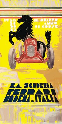 &quot;Ferrari Plakat 1933&quot;, Acrylglasbild