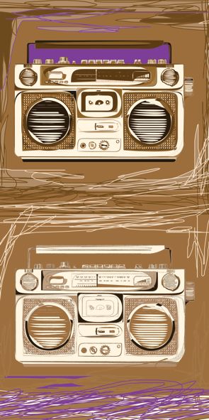 &quot;Ghetto Blaster&quot;, Acrylglasbild
