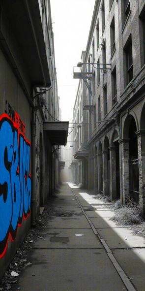 &quot;Graffiti blue&quot;, Acrylglasbild