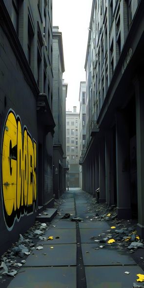 &quot;Graffiti yellow&quot;, Acrylglasbild