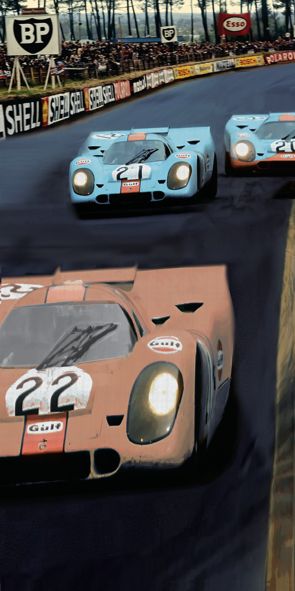 &quot;GULF Porsche&quot;, Acrylglasbild