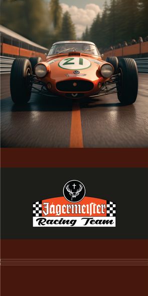 &quot;Jaegermeister Racing&quot;, Acrylglasbild