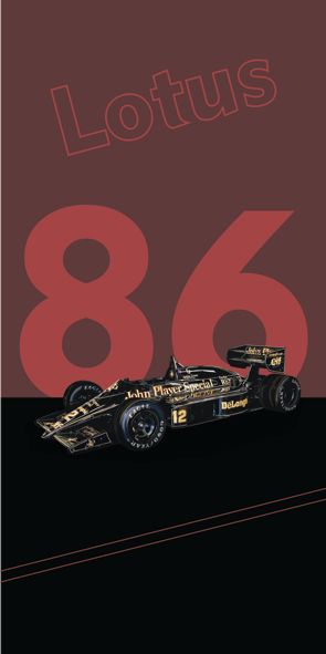 &quot;Lotus Renault 98T&quot;, Acrylglasbild