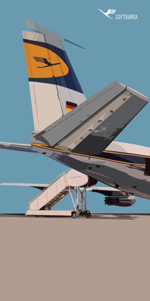 &quot;Lufthansa Boeing 707&quot;, Acrylglasbild