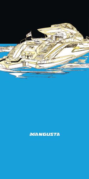 &quot;Mangusta Yacht&quot;, Acrylglasbild
