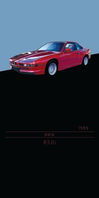 &quot;BMW 850i&quot;, Acrylglasbild