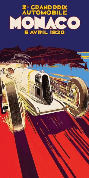 &quot;Monaco 1930&quot;, Acrylglasbild