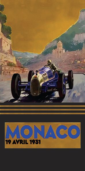 &quot;Monaco 1931&quot;, Acrylglasbild