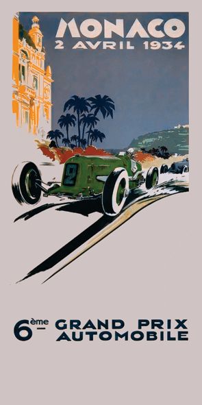 &quot;Monaco 1934&quot;, Acrylglasbild