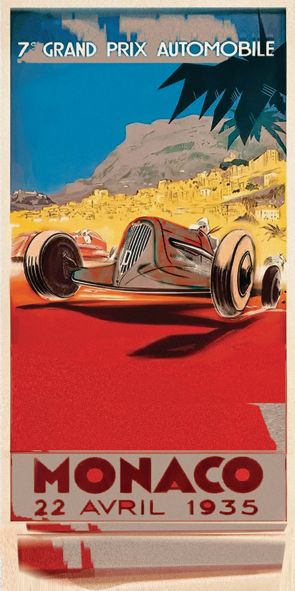 &quot;Monaco 1935&quot;, Acrylglasbild