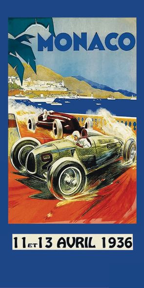 &quot;Monaco 1936&quot;, Acrylglasbild