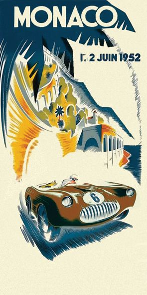 &quot;Monaco 1952&quot;, Acrylglasbild
