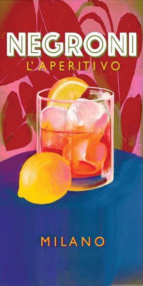 &quot;NEGRONI&quot;, Acrylglasbild