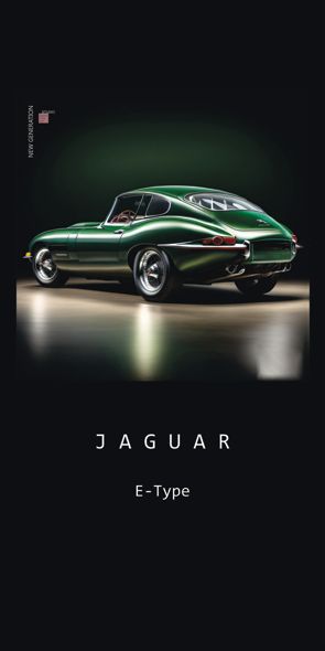 &quot;NEW GENERATION Jaguar E-Type&quot;, Acrylglasbild