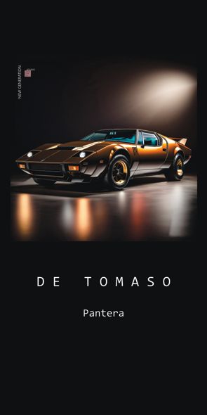 &quot;NEW GENERATION De Tomaso Pantera&quot;, Acrylglasbild