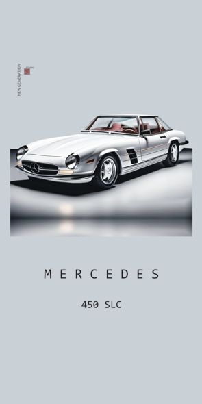 &quot;NEW GENERATION Mercedes 450 SLC&quot;, Acrylglasbild