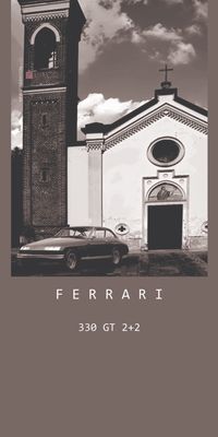 &quot;NEW GENERATION Ferrari 330 GT 2+2&quot;, Acrylglasbild