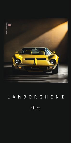 &quot;NEW GENERATION Lamborghini Miura&quot;, Acrylglasbild