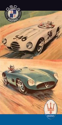 &quot;OSCA + MASERATI&quot;, Acrylglasbild