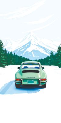 &quot;Porsche 911 snow C&quot;, Acrylglasbild