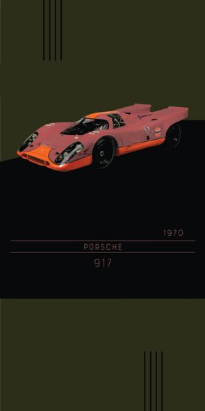 &quot;Porsche 917 1970&quot;, Acrylglasbild