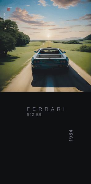 &quot;PROTOTIPO Ferrari 512 BB&quot;, Acrylglasbild
