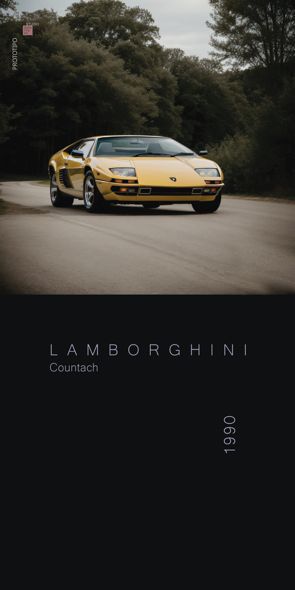 &quot;PROTOTIPO Lamborghini Countach&quot;, Acrylglasbild