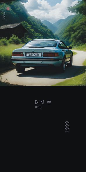 &quot;PROTOTYP BMW 850&quot;, Acrylglasbild