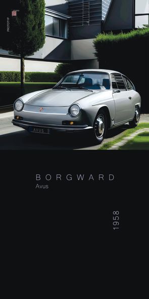 &quot;PROTOTYP Borgward Avus&quot;, Acrylglasbild