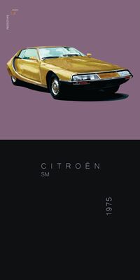 &quot;PROTOTYPE Citroen SM&quot;, Acrylglasbild