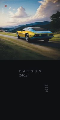 &quot;PROTOTYPE Datsun 240z&quot;, Acrylglasbild