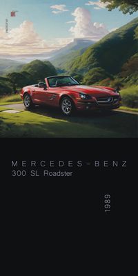 &quot;PROTOTYP Mercedes-Benz 300 SL Roadster&quot;, Acrylglasbild