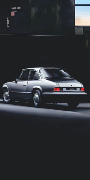 &quot;Saab 800 STUDY&quot;, Acrylglasbild