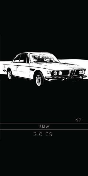 &quot;STUDIO BMW 3.0 CS&quot;, Acrylglasbild