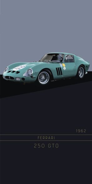 &quot;‌STUDIO Ferrari 250 GTO&quot;, Acrylglasbild