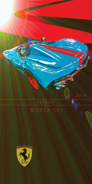 &quot;‌‌STUDIO Ferrari Monza SP1&quot;, Acrylglasbild