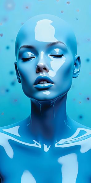 &quot;!FaceBLUE&quot;, Acrylglasbild