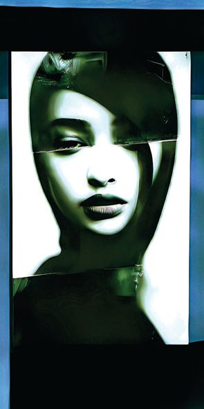 &quot;!some kind of blue 4&quot;, Acrylglasbild