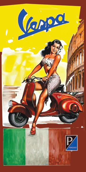 &quot;Vespa&quot;, Acrylglasbild