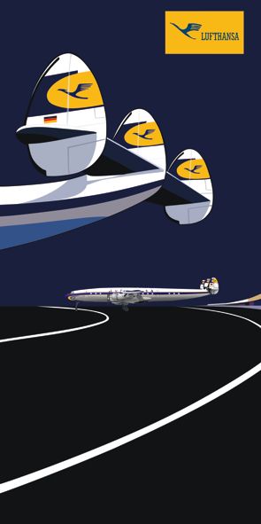 &quot;Lufthansa Constellation&quot;, Acrylglasbild