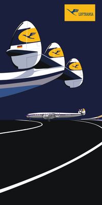 &quot;Lufthansa Constellation&quot;, Acrylglasbild