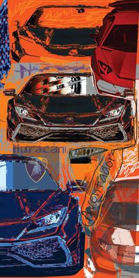 "Aventador &amp; Huracan STREET", Acrylglasbild