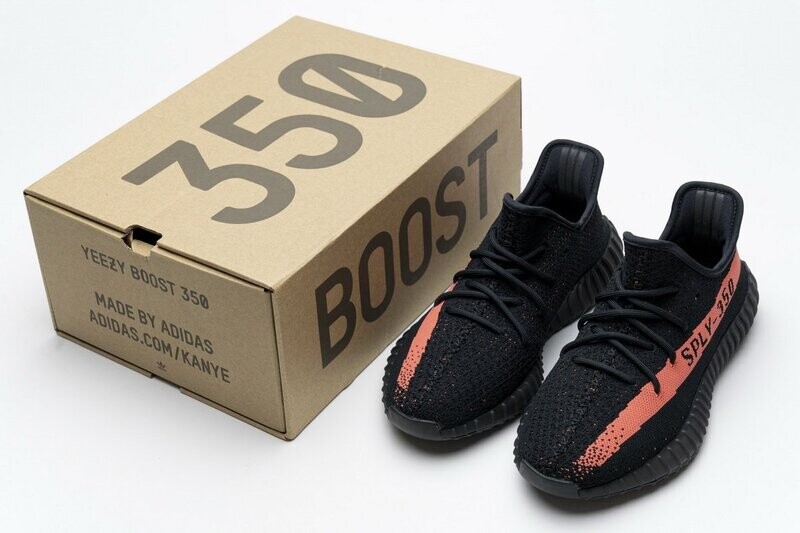 Yeezy Boost 350 V2 Core Black Red Stripe
