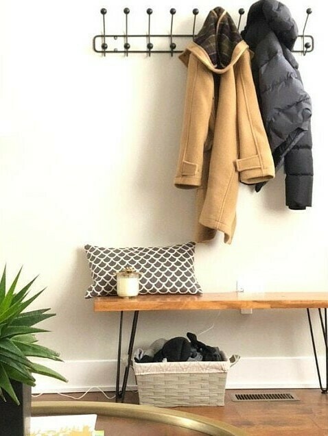 Wood Bench with Hairpin Legs