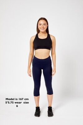 Comfortable All Day Navy Cropped Legging