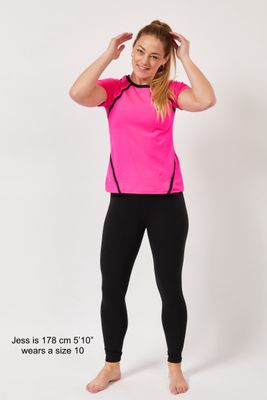 Hidden Zip Phone Pocket Short Sleeve Top Hidden Zip Phone Pocket Short Sleeve Top