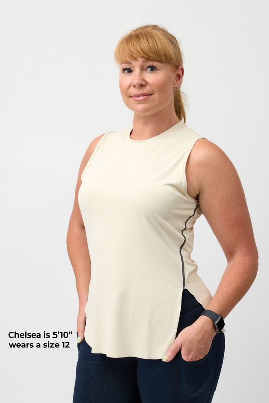Women's Ultra-Soft Stretchy Moisture-Wicking Longline Tank Top