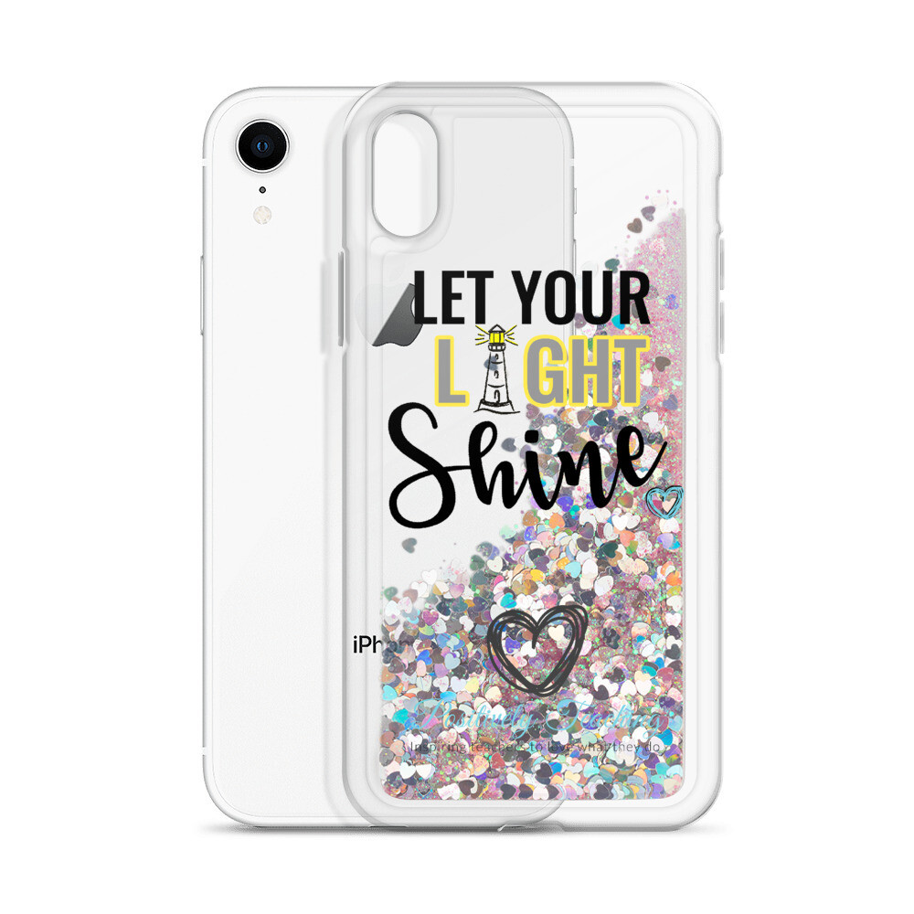 &#39;Lighthouse&#39; Liquid Glitter Phone Case