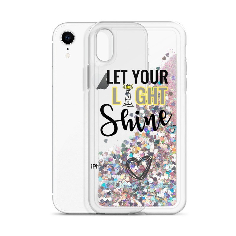 &#39;Lighthouse&#39; Liquid Glitter Phone Case